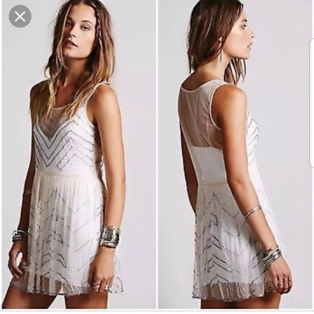 Free People embellished mesh dress